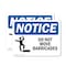 Signmission Do Not Move Barricades Sign With Symbol, 7 in W x Rectangle, Vinyl Decal OS-2PACK-NS-D-57-L-11309 - alternate 1